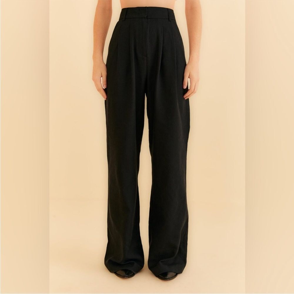 Farm Rio Wide Leg Ribbed Twill Pants - Picture 3 of 12